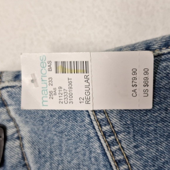 Maurices NEW Edgely Flare Front Seam & Slit Western Retro High Rise Jean Size 12 - Picture 6 of 13